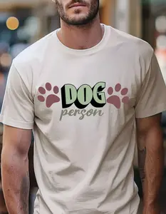 Dog Person Shirt, Dog Lover T-Shirt, Dog Paw Print Tee, Dog Dad Shirt, Dog Mom Shirt, Pet Lover Graphic Tee, Dog Person Gift Shirt, Dog Lover Casual T-Shirt