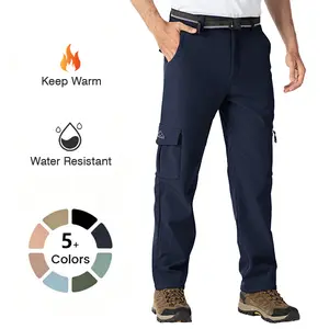 TBMPOY Men's Snow Ski Fleece Lined Hiking Pants Waterproof Winter Snowboard Warm Outdoor Insulated Pants Windproof