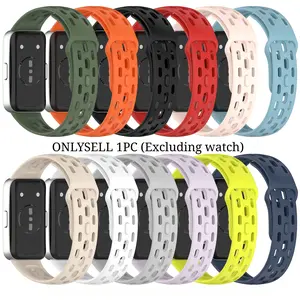 2 Pcs Honeycomb Mesh Watch Strap Replacement Band for Huawei Band 11 / Band 11 Pro Smart Bracelet Wearable Accessories(Excluding Watch)