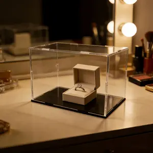 1 Set Of Multifunctional Acrylic Dustproof Display Box, Suitable For Personal Collection And Commercial Storage Display, High Transparency, Sturdy, Suitable For Cosmetics, Collectibles, Decorations, Suitable For All Scene Display Boxes