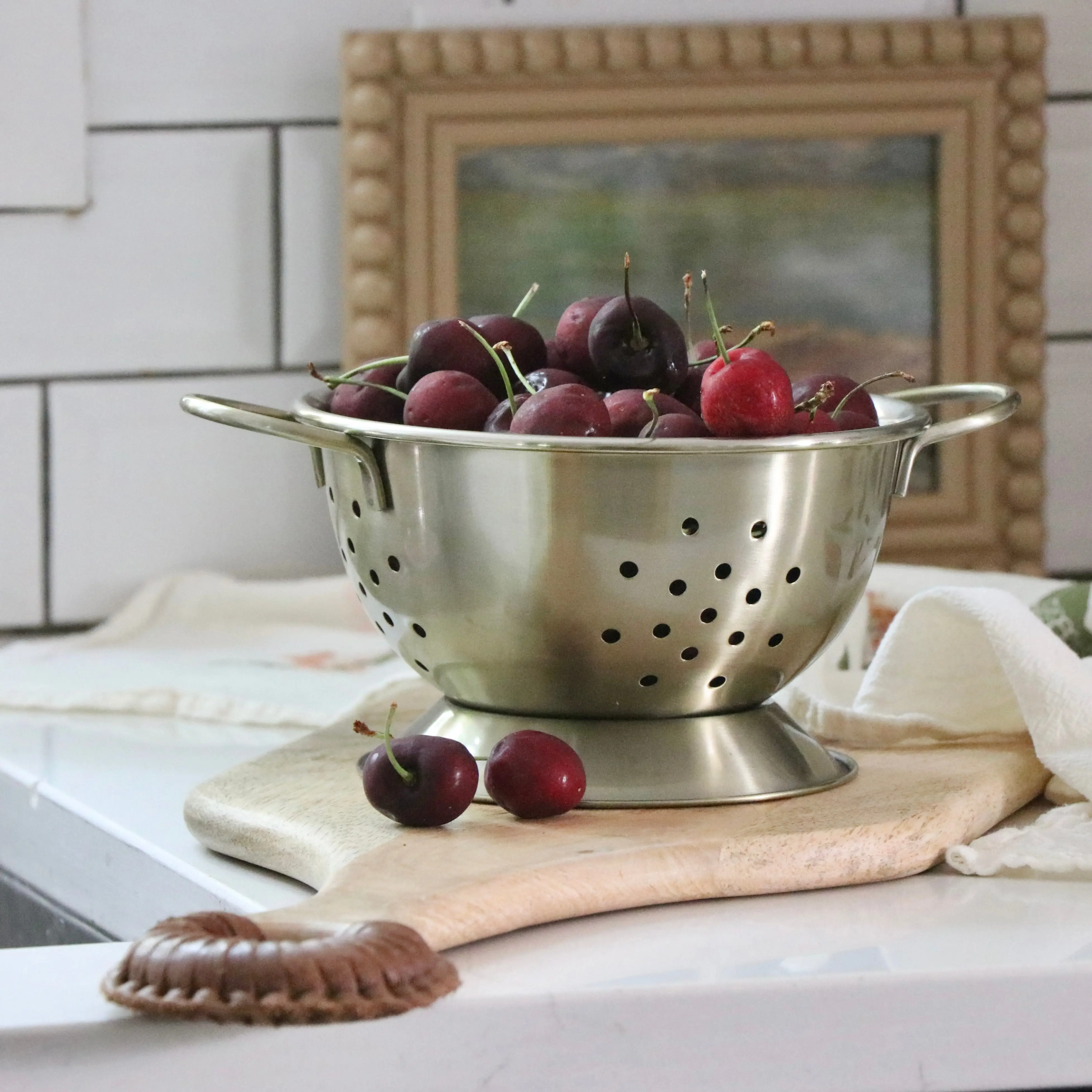 Gold Stainless Steel Colander - Small