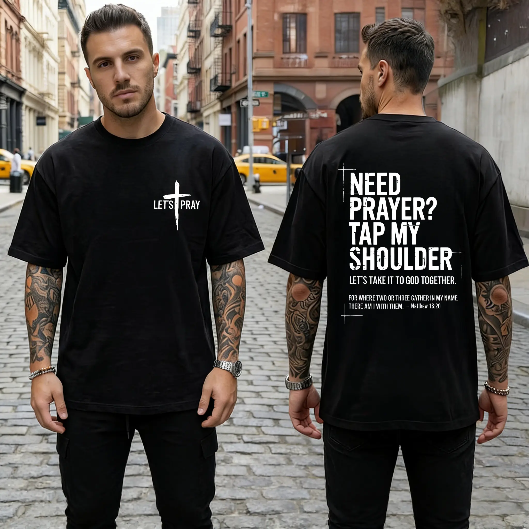 Need Prayer Hoodie - Tap My Shoulder Let’s Pray Christian Faith Sweatshirt, Bible Verse Matthew 18:20, Religious Inspirational Fall Winter Outfit Womenswear