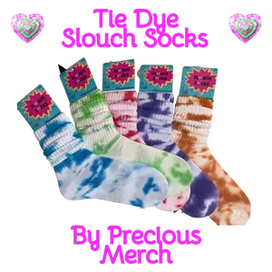 Tie Dye Slouch Socks Retro scrunchie Womenswear Comfortable Everyday Fit Cotton Bridal