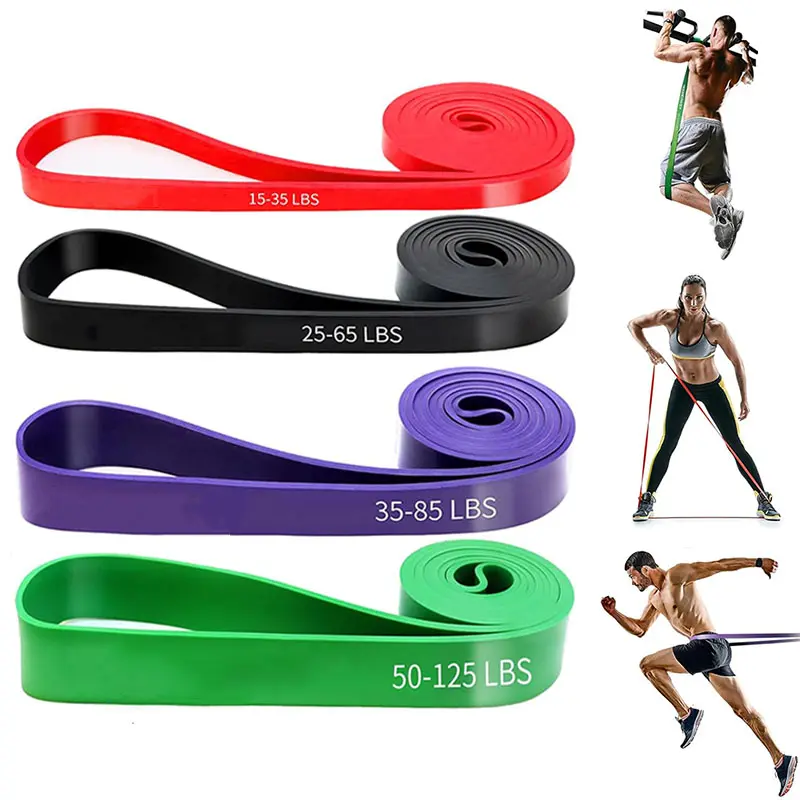 Calisthenics Resistance Bands 4-Pack, Elastic Latex Loops for Pull-Up Assistance, Strength Training, and Home Gym Workouts