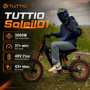 Tuttio Soleil01 Sport Electric Bicycle for Adults, 2026 Upgrade All Terrain Wide Tire Cycling Bike, Premium Mountain E-Bike for Outdoor Recreation