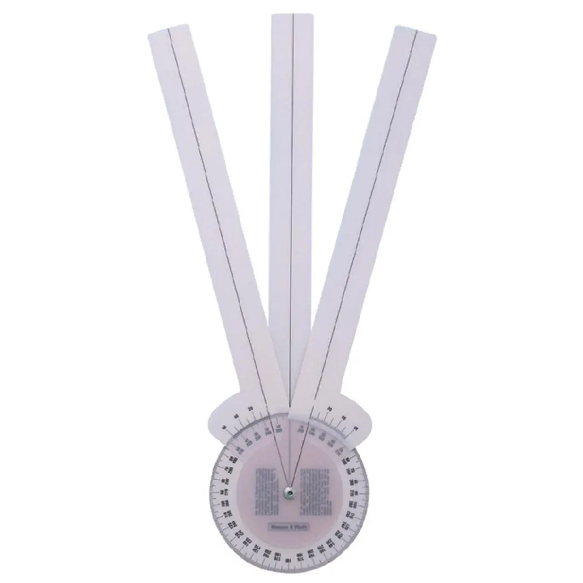 212 MAIN Heavy-Duty 3-Arm Protractor, Hand Measuring Tool for Tools & Hardware Applications