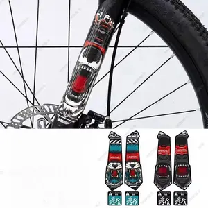 Motorcycle Cool Monster Mouth Bike Fork Sticker Set, Waterproof Vinyl Sticker for Mountain Bikes and Road Bikes, Protective Bike