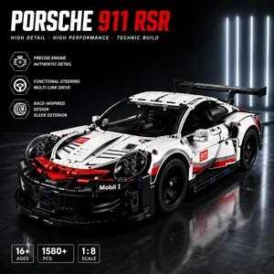 1580Pcs Technic 1:10 Scale  Classic Super Racing Car Building Blocks Assembly for Boys Home Decoration Birthday Gifts