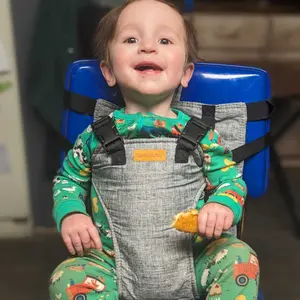 LIULIUBY Baby Travel Harness Seat - Super Compact High Chair for Babies - Lightweight & Ergonomic Carrier with Adjustable Straps - Perfect for Travel & Home Use