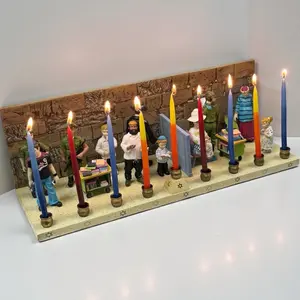 The people of the kotel menorah