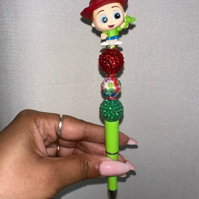 Andy - Toy Story - Character Pen with Colorful Beads and Green Body