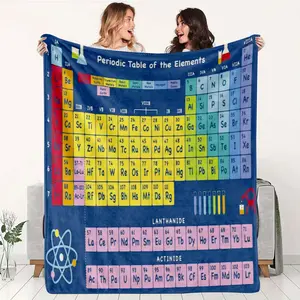 Creative Periodic Table of Elements Pattern Warm Blanket Comfortable Home Leisure Blanket This blanket features the periodic table of elements pattern,