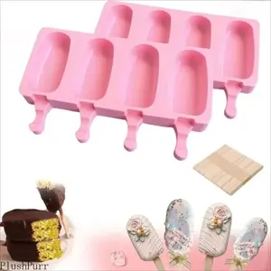 Silicone Popsicle Mold Set - BPA-Free, Nonstick, 100ml Food-Grade Kitchen Utensils with Sticks, Easy-Release DIY Ice Maker & Cake Mold, Ideal for Kids’ Summer Homemade Treats, Outdoor Leisure Use
