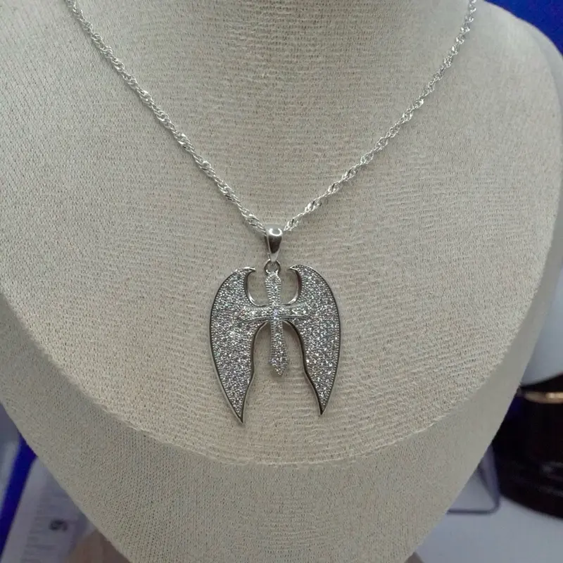 925 sterling silver 20” high quality Singapore chain elegant cubic zirconia stones)) cadinena con dije de plata Italiana Alta calidad 20” pulgadas exelente piedras finas de zirconia