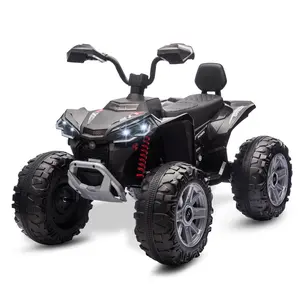 2026 New 24V Kids ATV, 4-Wheeler Ride-On Car with Dual Drive, LED Lights, Bluetooth, USB, Spring Suspension, High/Low Speed, for Boys & Girls (Ages 3–8) Ride On Tractor Trike