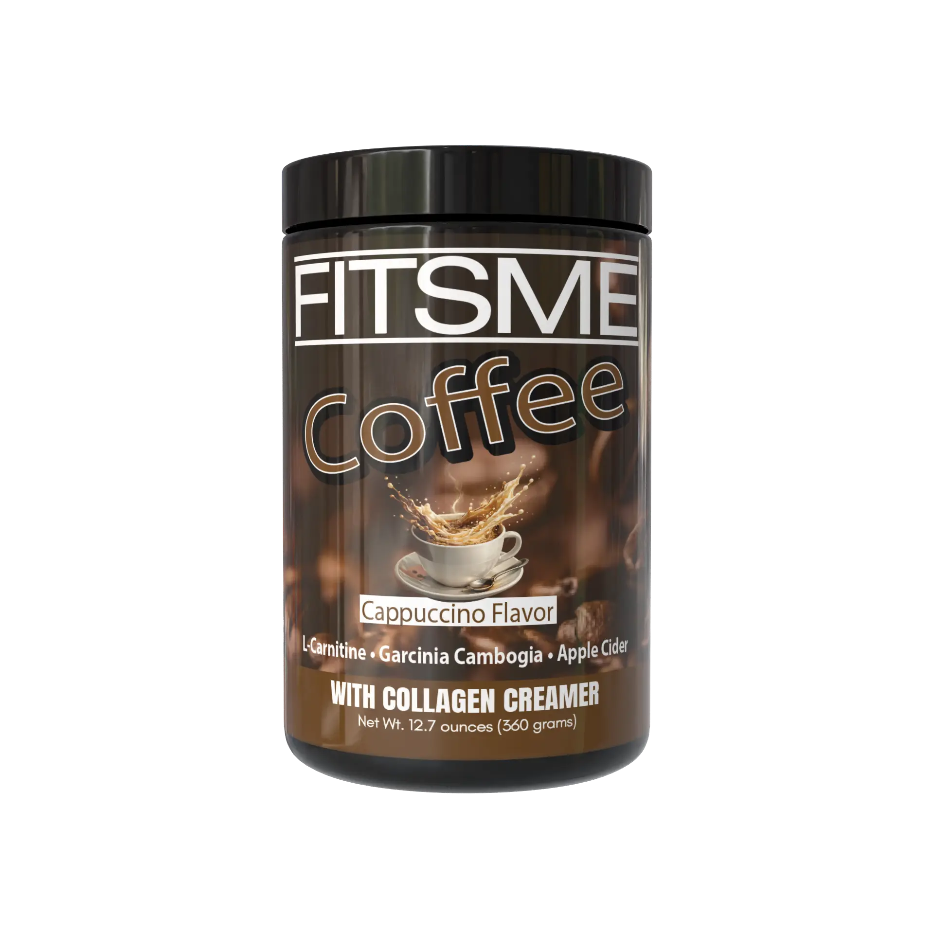 FITSME Vitamin Caramel-Flavored Cappuccino Coffee Natural Beverage, Dietary Supplement (Mushroom Powder & Drink for Health & Nutrition Wellness), Flavored Coffees, Collagen