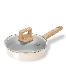 KOCH SYSTEME CS 8 Inch / 8＋9.5＋11 Inch Non Stick Frying Pan, Nonstick Ceramic Frying Pan with Heat-Resistant Handle, Non Toxic Cooking Pan, Induction Compatible Skillet, Dishwasher Safe, Cream White