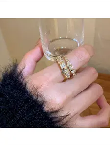 Hot New Release Fashion Unique Real Gold Plated Snake Shaped Open Adjustable Ring Cool Animal Designed Ring Elegant Hand Jewelry Trendy Decoration Accessory For Dating Shopping Daily Use Snake Bite Rings