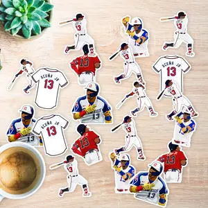 Stickers Pack 20 Pcs Ronald Car Acuna Aesthetic Jr Laptop Guitar Bumper Colorful Skateboard Luggage Waterproof Water Bottle Bike Vinyl