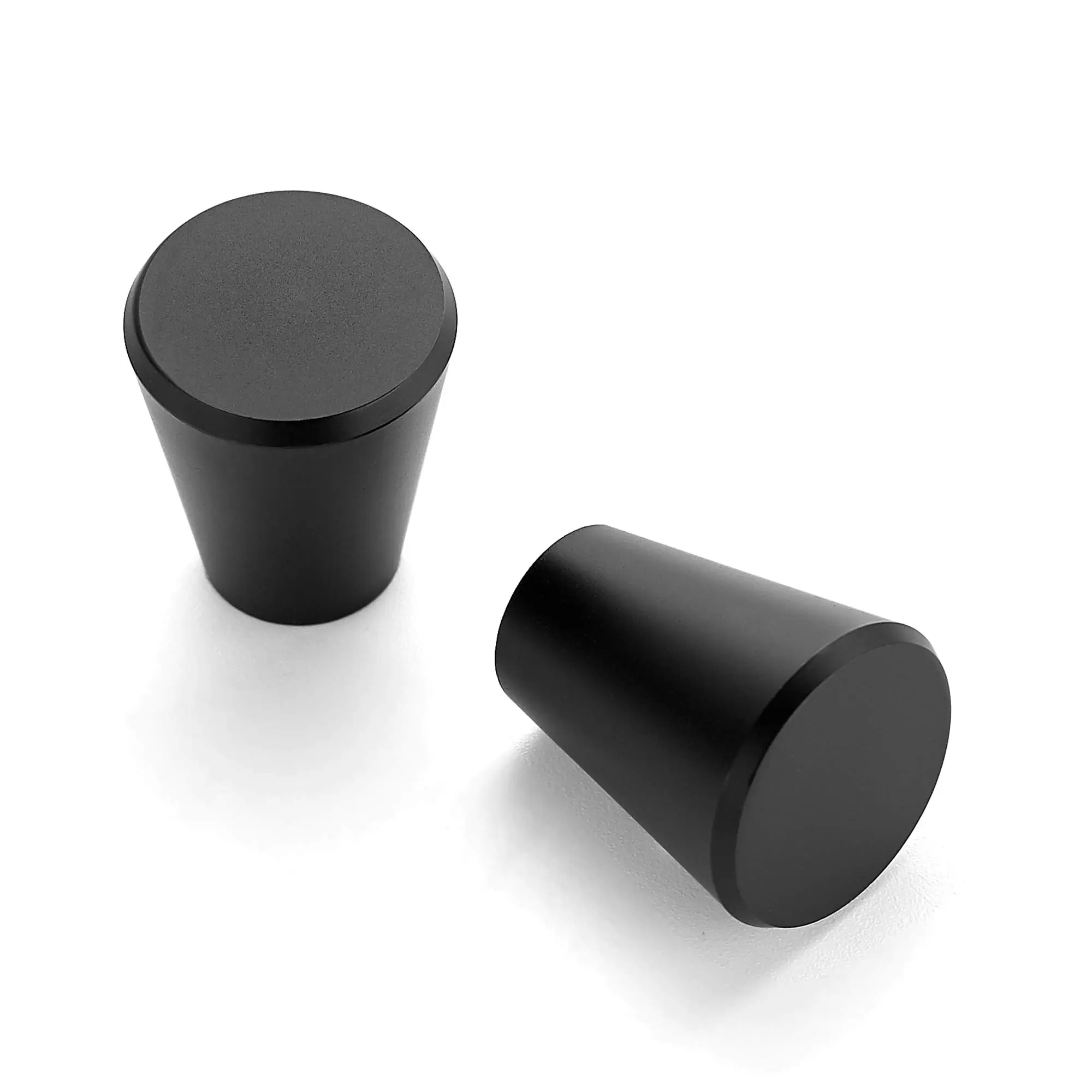 Ravinte 3/4" Diameter Farmhouse Metal Matte Black Kitchen Cabinet Knobs - Durable Design Drawer Pulls for Dressers, Doors to Beautify Room