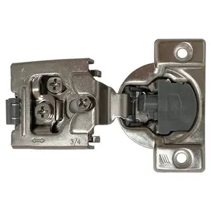 212 MAIN Hettich 0.75 in. Zinc Soft-Close Overlay Optimat Face Frame Clip-On Dowel Hinge, Silent System, Zinc Finish