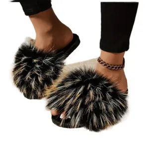 Faux Fur Slides