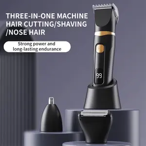 Three-In-One Electric Trimmer, Multifunctional Body Groomer for Pubic Hair, Chest Hair, Beard, Nose Hair, Perfect Gift for Boyfriend, Father, Family, USB Rechargeable Trimmer