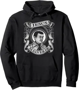 Jesus Malverde Hoodie Mexican Hero Angel Of The Poor Pullover Hoodie