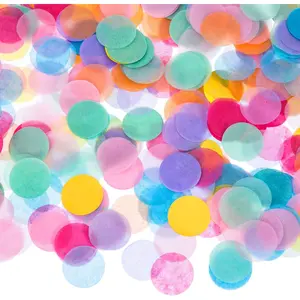 1 Inch Multicolor Round Tissue Confetti, 10000 Pieces,3.5oz(Mixed Colors)