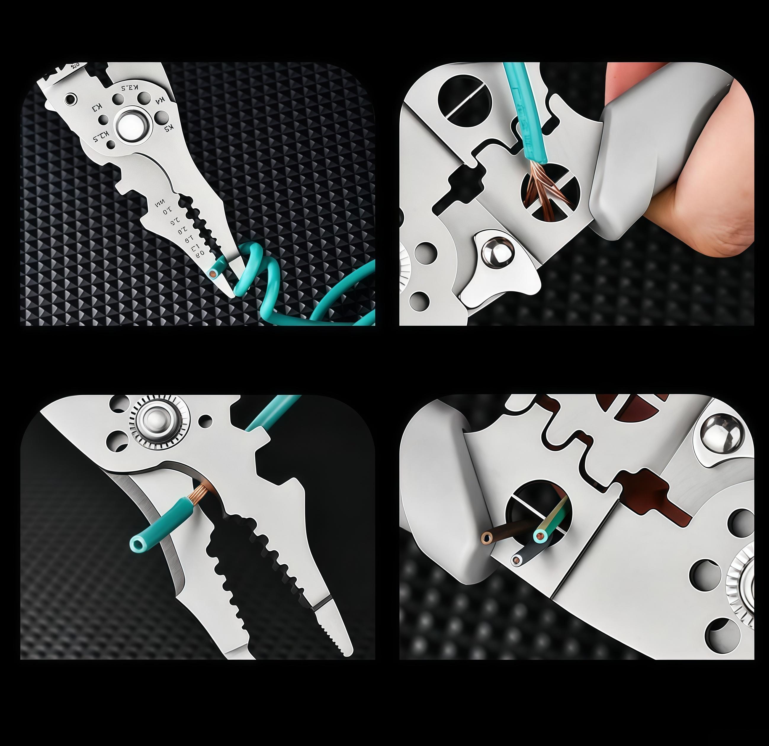 21 in 1 Multifunctional Wire Stripper Pliers, Cable Cutter & Stripping Tool, Non‑Slip Handle Electrician Wiring Tools for Home & Industrial Use 21 in 1 Multifunctional Wire Stripper Pliers, Cable Cutter & Stripping Tool, Non‑Slip Handle Electrician Wiring Tools for Home & Industrial Use