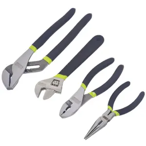 212 MAIN 4-Piece Plier Wrench Set, Hand Tools with Combination Pliers and Multi-Function Pliers