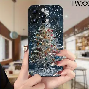 Fun, Stylish, Creative, Christmas Tree Pattern Phone Case, Thickened Full Body Protection TPU Soft Protective Case, Birthday Or Holiday Gifts for Men And Women, for Iphone16Promax, SE4/ 16E, 16 15Pro 14PLUS 13 12Pro 11 Pro Max X XSMAX Samsung Galaxy S22 S