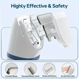 Dogs Hair Clippers Grooming Kit with Nail Grinder, 2 in 1 Cordless Electric Trimmer for Dogs and Cats, Low Noise Grooming for Paws, Ears, and Matted Hair