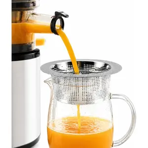 Fine Mesh Pulp Strainer for Nama J2 Cold Press Juicer, Secondary Juice Filter, 304 Stainless Steel, Hands-Free Design, Easy to Clean