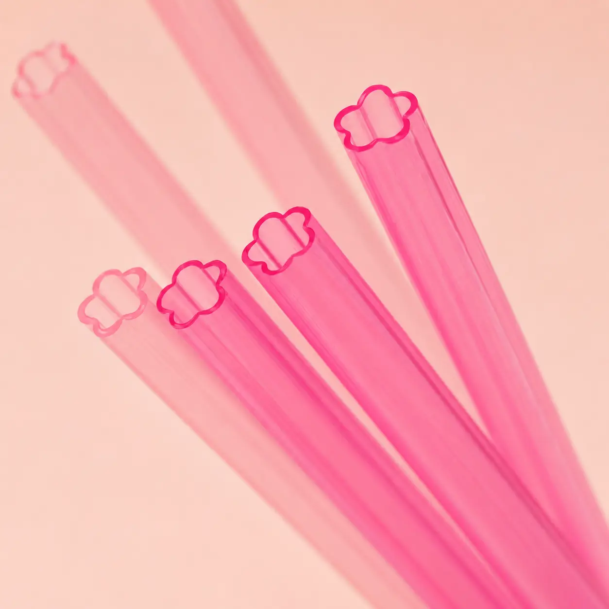 Sakura Flower Reusable Straws for Tumblers - Mixed Pink Colors