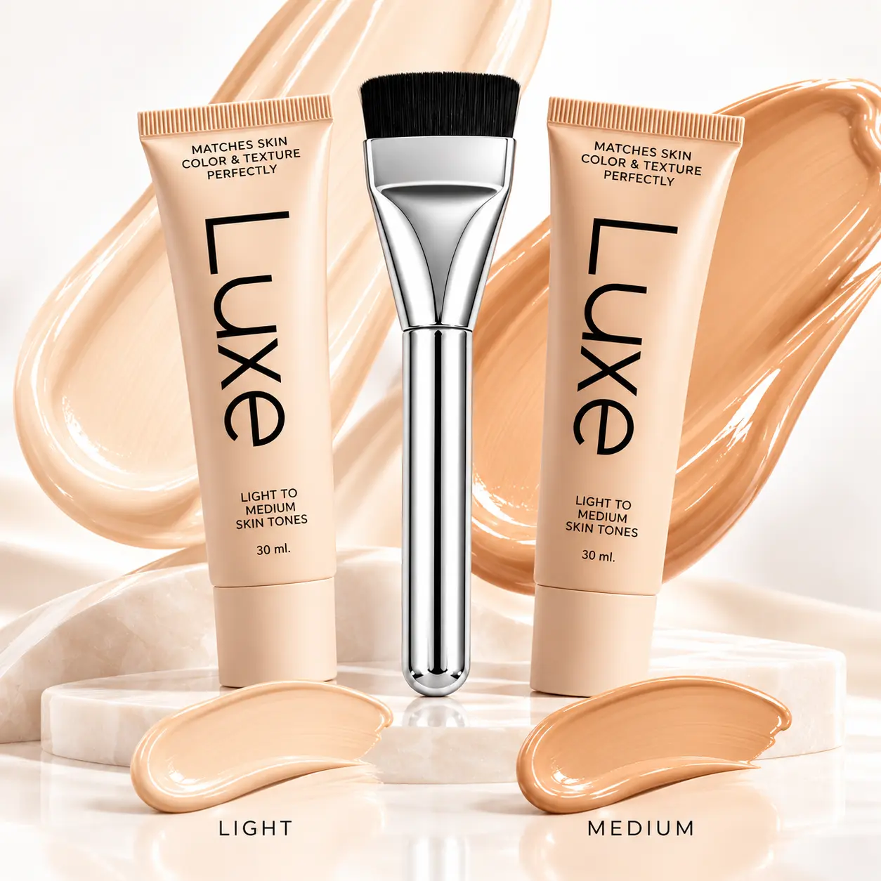 Tone-Adapting Color Changing Foundation 30ml, Lightweight Liquid Face Makeup, Smooth Blendable & Buildable Formula, Natural-Looking Dewy Finish for Light to Medium Skin Tones, Everyday Makeup