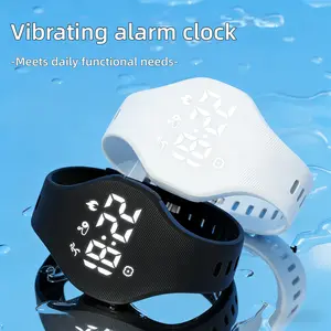 Silent Vibration Alarm Clock | Sports Watch for Men and Women | IP68 Water-Resistant (Suitable for Swimming and Diving) | Step Counter | Stopwatch | Activity Tracking | Soft, Comfortable Silicone Strap | Perfect for Active Individuals