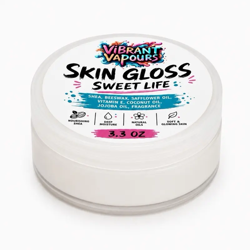 Vibrant Vapours Skin Gloss 3.3 oz | Hydrating Body Gloss Lightweight Glow | Fast-Absorbing | Long-Lasting Fragrance