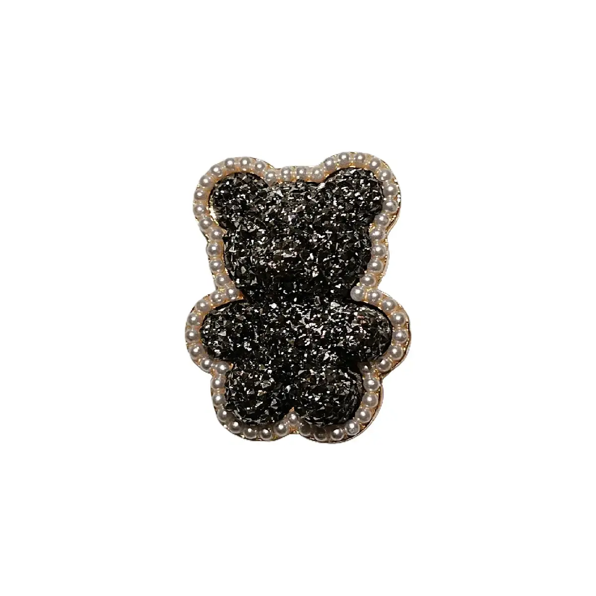 Black Bedazzled Croc Charm Black Bedazzled Croc Charm