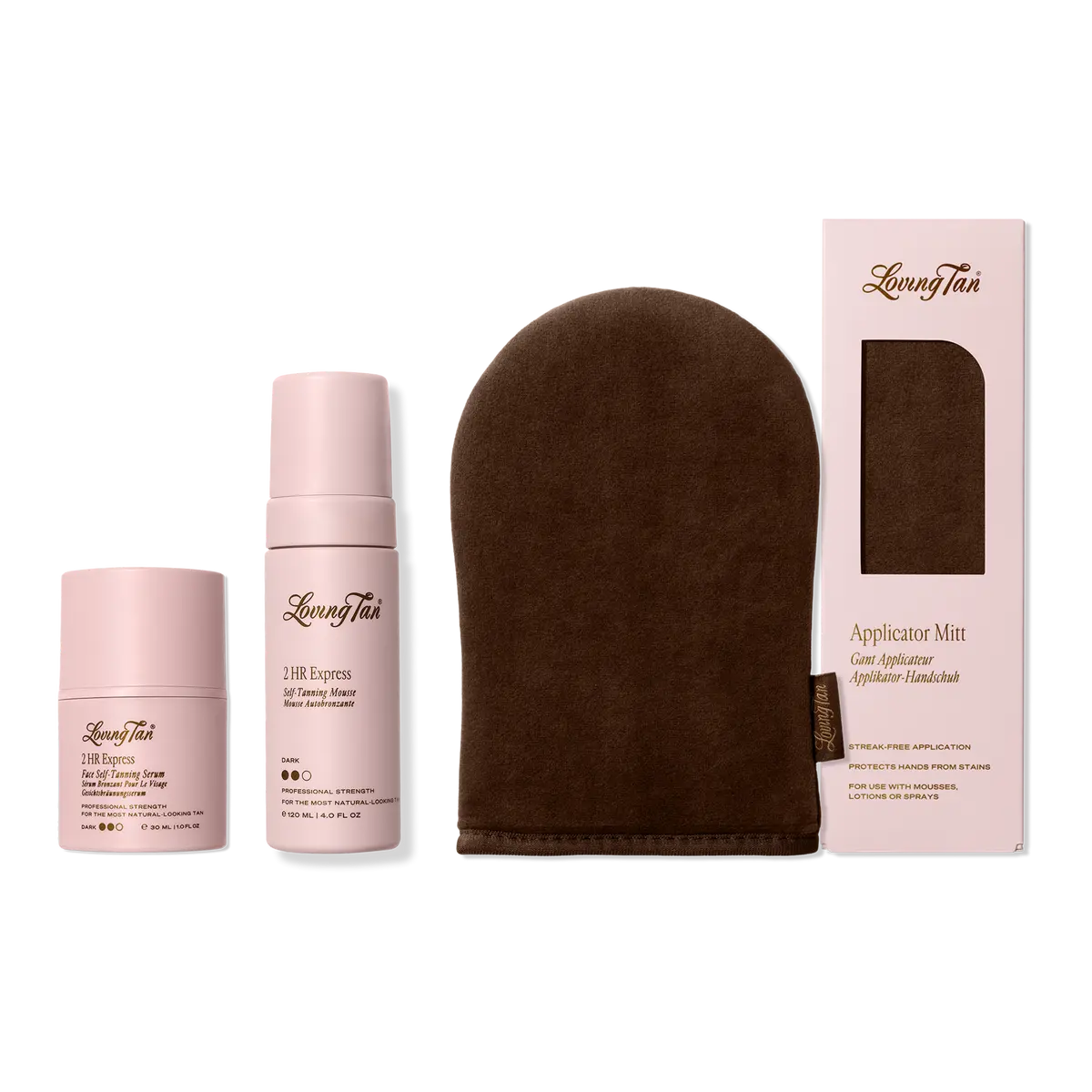 Loving Tan 2 Hr Express Dark Self-Tanning Face + Body Bundle Loving Tan 2 Hr Express Dark Self-Tanning Face + Body Bundle