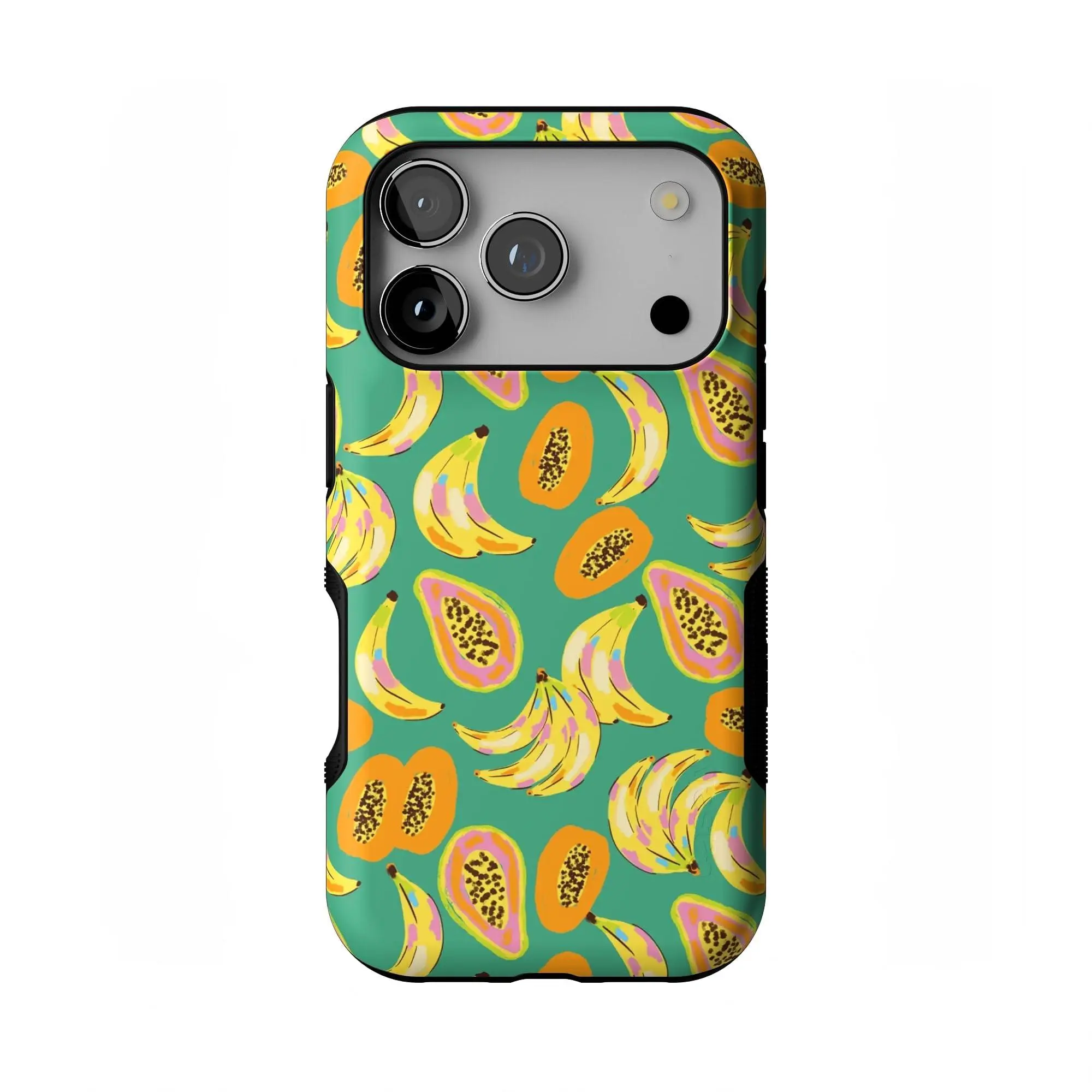 Casely iPhone 17 Pro Case | Dippin' Daisy's Tropical Vacation | Papaya Palms | Bold Protective Design | Compatible with MagSafe