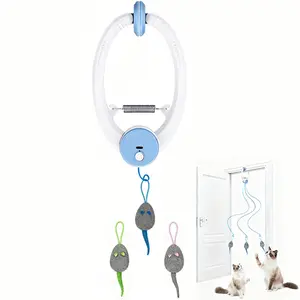 Indoor Cat Hunting Toy，Rechargeable Door Clip Design, Interactive Pet Toy，Stimulates Physical and Mental Vitality. Cat Toy, Cat Supplies, Pet Supplies, Interactive Cat Toy, Perfect Gift，hands-free play, great birthday gift for cats