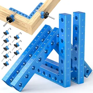 90 Degree Corner Clamp Set – CNC Aluminum 140mm/5.5" Right Angle Woodworking Clamps with Dual Scale