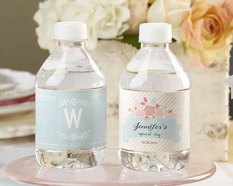 Kate Aspen 31305NA Personalized Water Bottle Labels - Rustic Bridal Office Stationery Labels