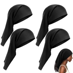 Long Satin Hair Bonnet for Sleeping, Sleep Cap for Braids Curly Hair Open Cap Dreadlocks for Curly Braids Wave, Silky for Frizzy Hair Smooth