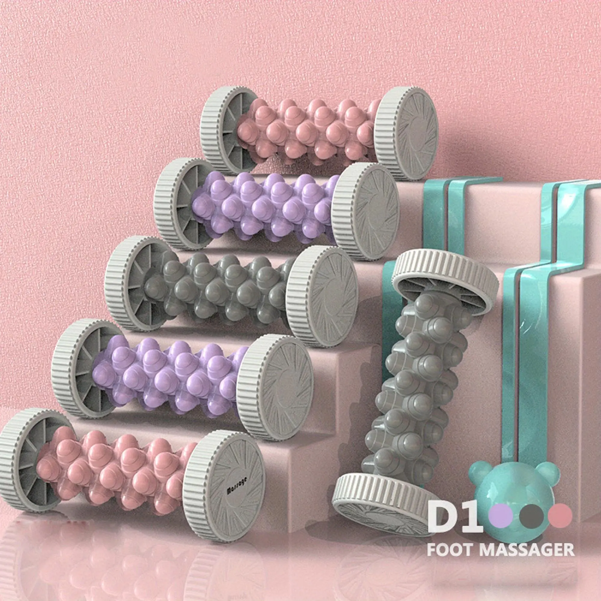 Foot Massage Roller for Plantar Fasciitis Relief, Foot Rollers, Manual Deep Tissue Massager, Trigger Point Therapy Tool, Ideal Gift for Feet & Legs