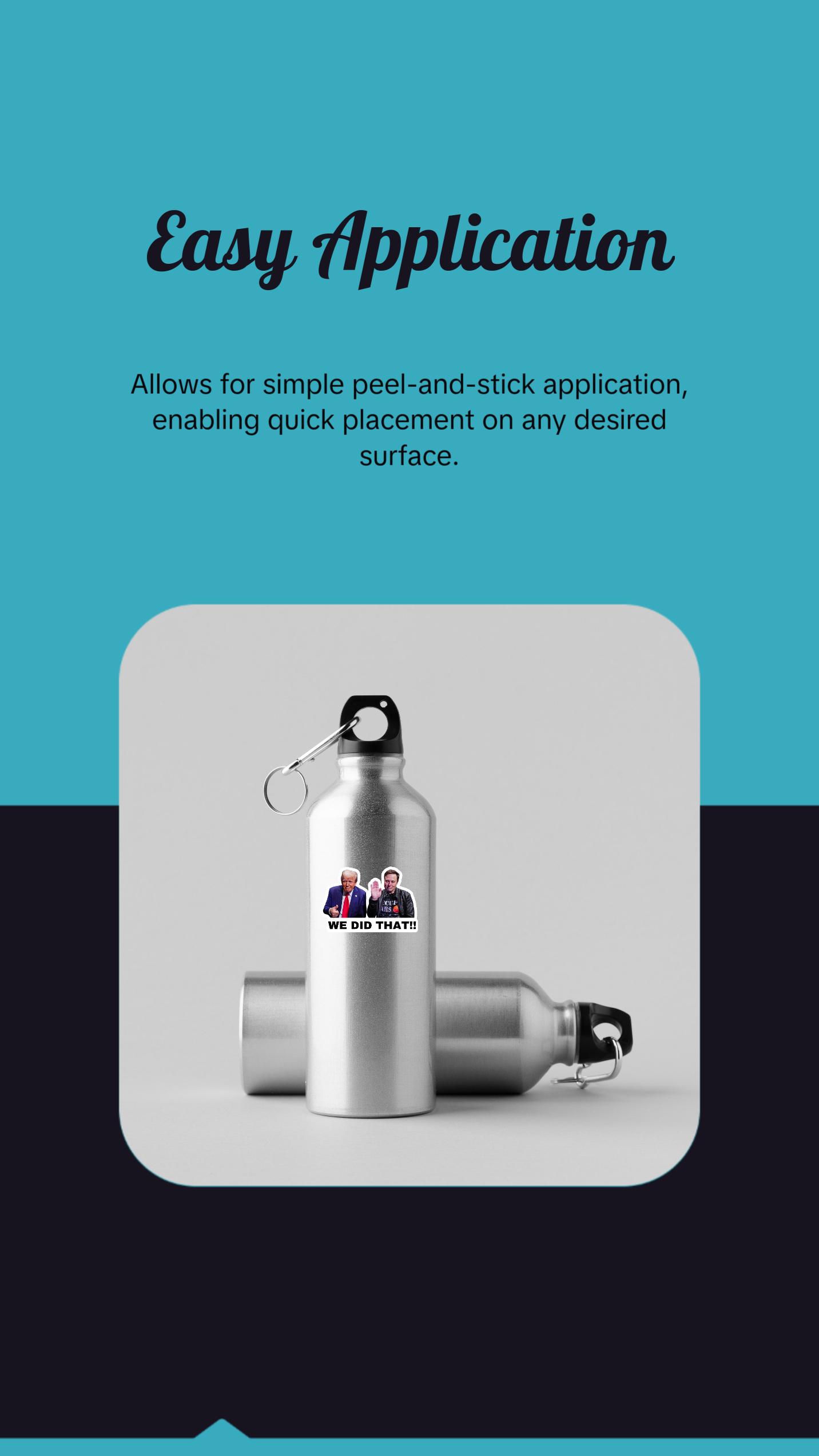 We Did That Trump and Elon Sticker | Political Sticker | Vinyl Sticker | Water Resistant | 2" x 1.5" | Anti Trump | Meme Sticker