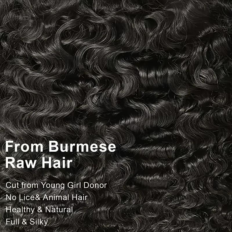 Bling Hair Burmese Curly Miracle Knots Crochet Human Hair Kinky Curly Raw Hair Weave Bundles Double Drawn Vietnamese Hair Extension For Black Women