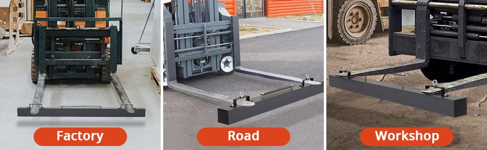 GARVEE Hanging Magnetic Sweeper 60 Inches Heavy-Duty Magnet Sweeper, Nail Magnet Sweeping Tool with 140 LBS Lifting Capacity, Magnet Double Magnetic Force Sweeper Unit, Hanging Magnet for Forklift