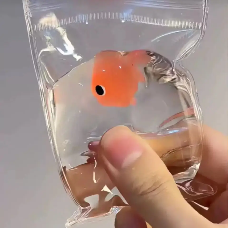 Soft Goldfish squeeze toys, Kawaii soft PVC sensory toys, plush rebound stress relief toys, Fidget toys Soft and suitable for children, teens and adults